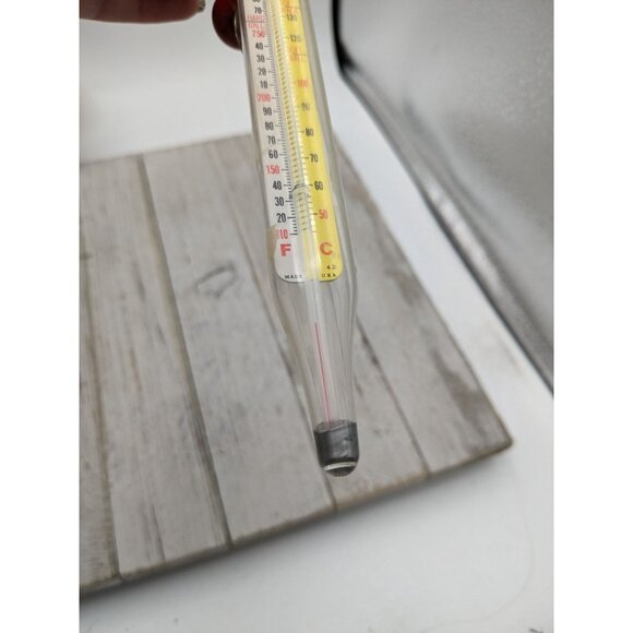 Vintage Chaney Acu-Rite Temp Candy Icing Deep Fat Kitchen Craft Thermometer 9" - Picture 6 of 6